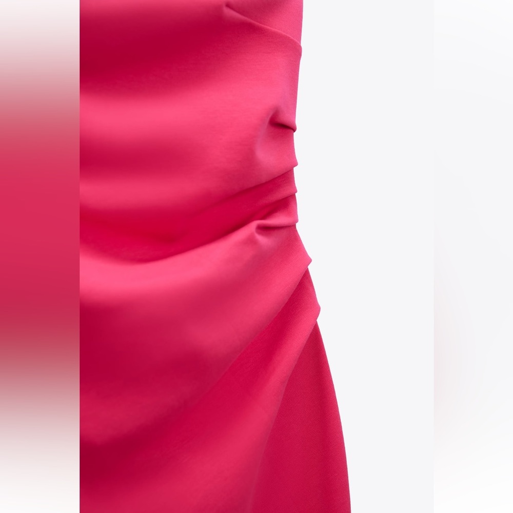 Zara MIDI DRESS. Fuchsia. Size S. New with Tags. - Picture 8 of 8